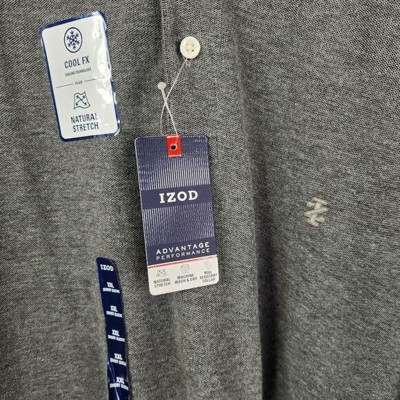 NEW Izod Cool FX Natural Stretch Advantage Performance Short Sleeve Polo XXL - Picture 4 of 5